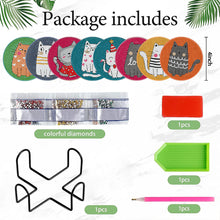 Load image into Gallery viewer, 6/8 Pcs Acrylic Summer Beach Diamond Painting Coasters with Holder Cork Pads
