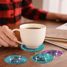 Load image into Gallery viewer, 6/8 Pcs Acrylic Summer Beach Diamond Painting Coasters with Holder Cork Pads
