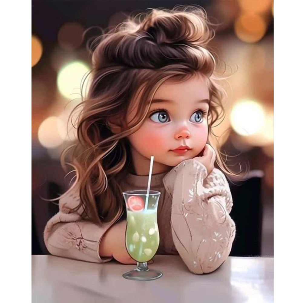 Diamond Painting - Full Round - sweet girl (40*50CM)
