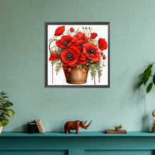 Load image into Gallery viewer, Diamond Painting - Full Round - poppy flower (30*30CM)
