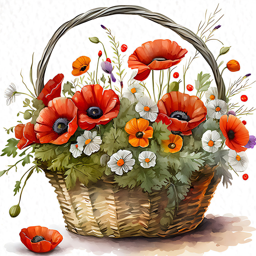 Diamond Painting - Full Round - poppy flower (30*30CM)
