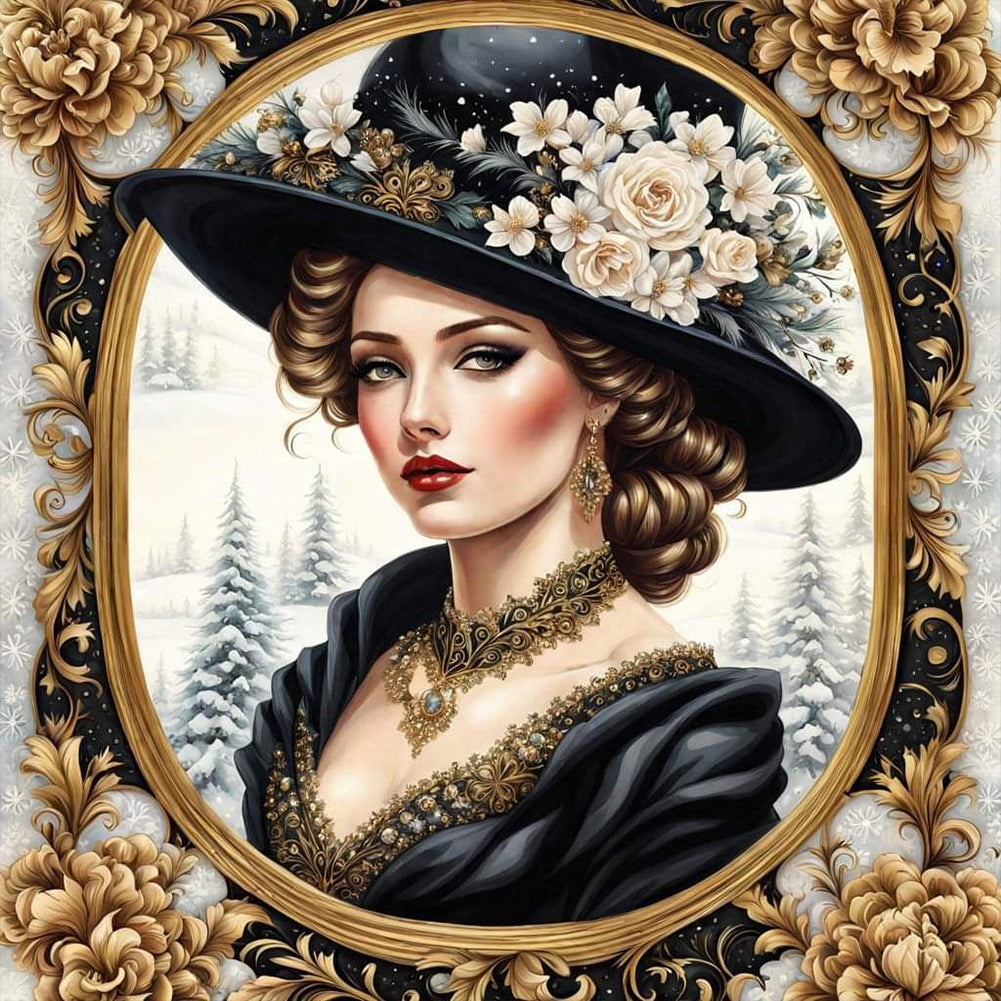 Diamond Painting - Full Round - noble lady (30*30CM)