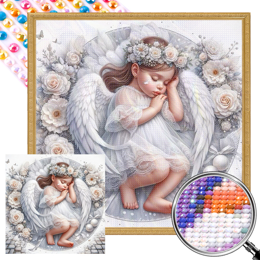 AB Diamond Painting - Full Round - sleeping angel (30*30CM)