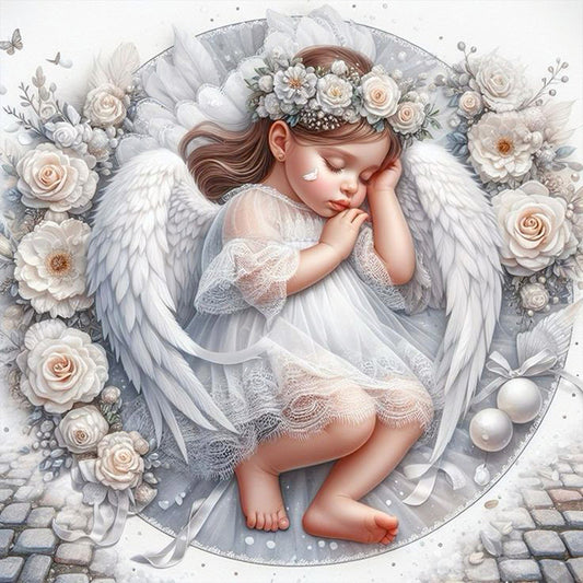 AB Diamond Painting - Full Round - sleeping angel (30*30CM)
