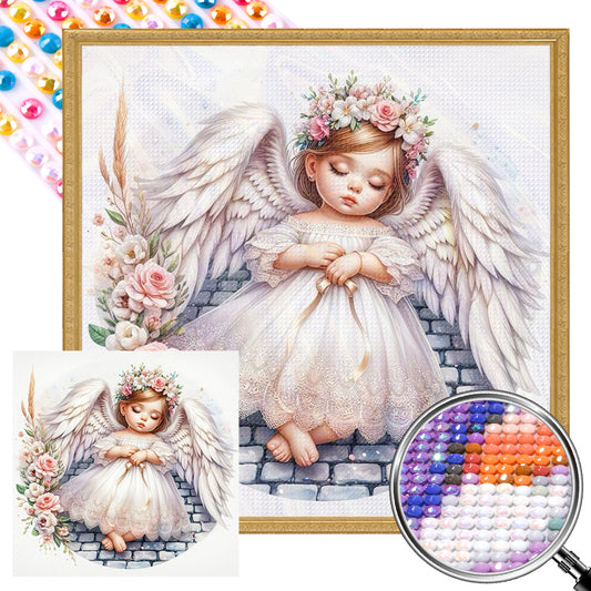 AB Diamond Painting - Full Round - sleeping angel (30*30CM)