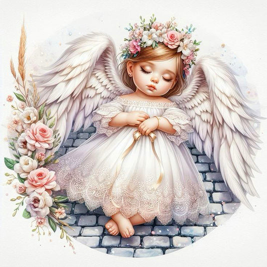 AB Diamond Painting - Full Round - sleeping angel (30*30CM)