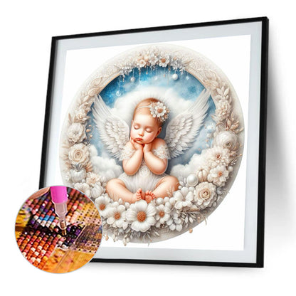 AB Diamond Painting - Full Round - dozing angel (30*30CM)