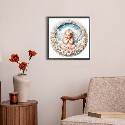 AB Diamond Painting - Full Round - dozing angel (30*30CM)