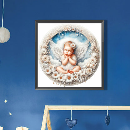 AB Diamond Painting - Full Round - dozing angel (30*30CM)