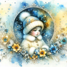 Load image into Gallery viewer, AB Diamond Painting - Full Round - winter girl (30*30CM)
