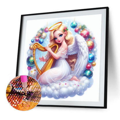AB Diamond Painting - Full Round - harp angel girl (30*30CM)