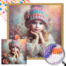 Load image into Gallery viewer, AB Diamond Painting - Full Round - girl looking at camera (30*30CM)
