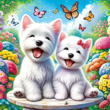 Load image into Gallery viewer, AB Diamond Painting - Full Round - Happy dogs (30*30CM)
