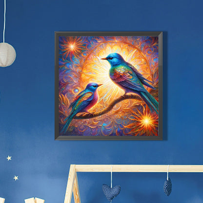 AB Diamond Painting - Full Round - two little birds (30*30CM)