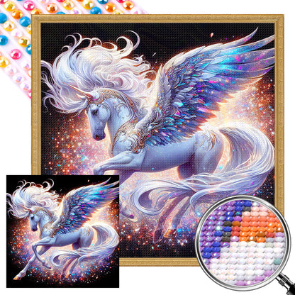AB Diamond Painting - Full Round - unicorn (30*30CM)