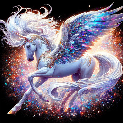 AB Diamond Painting - Full Round - unicorn (30*30CM)