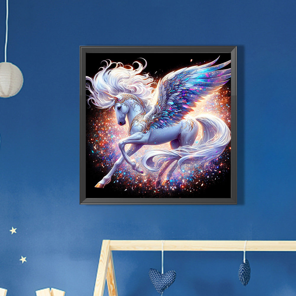AB Diamond Painting - Full Round - unicorn (30*30CM)