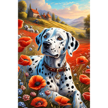 Load image into Gallery viewer, AB Diamond Painting - Full Round - Poppies and Dalmatians (40*60CM)
