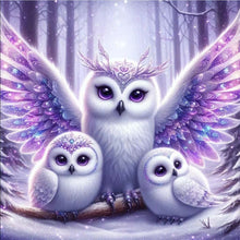 Load image into Gallery viewer, Diamond Painting - Full Round - shiny owl (30*30CM)
