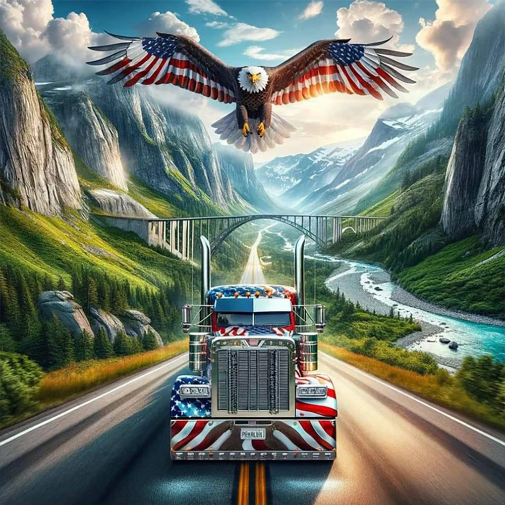 Diamond Painting - Full Round - american eagle (30*30CM)