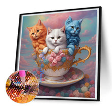 Load image into Gallery viewer, Diamond Painting - Full Round - teacup cat (30*30CM)
