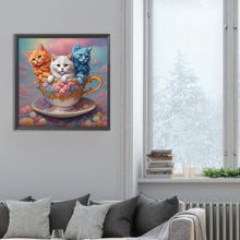 Load image into Gallery viewer, Diamond Painting - Full Round - teacup cat (30*30CM)
