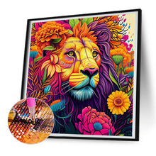 Load image into Gallery viewer, Diamond Painting - Full Round - colorful lion (30*30CM)
