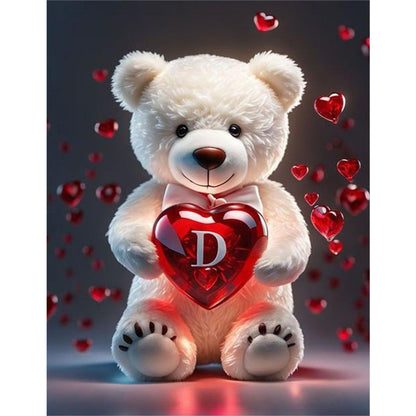 Diamond Painting - Full Round - Heart Letter Bear D (35*45CM)