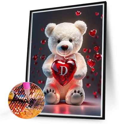 Diamond Painting - Full Round - Heart Letter Bear D (35*45CM)