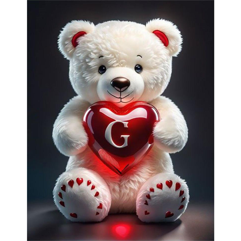 Diamond Painting - Full Round - Love letter bear G (35*45CM)