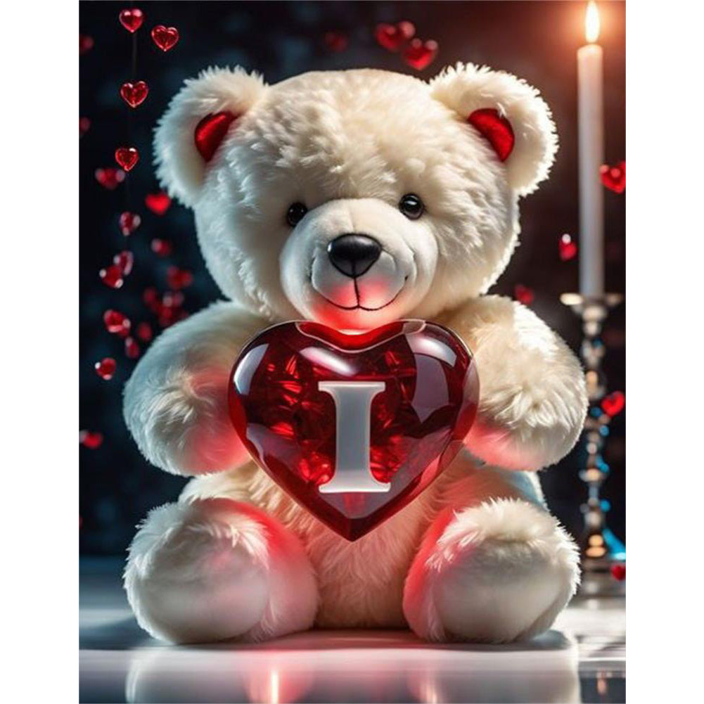Diamond Painting - Full Round - Love Letter Bear I (35*45CM)