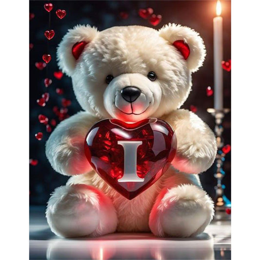 Diamond Painting - Full Round - Love Letter Bear I (35*45CM)