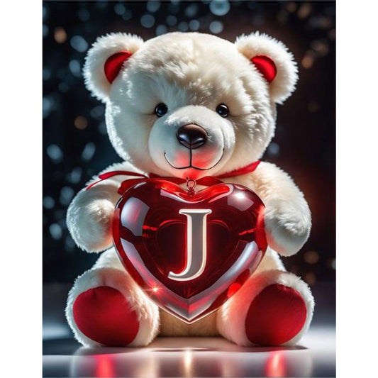 Diamond Painting - Full Round - Love Letter Bear J (35*45CM)