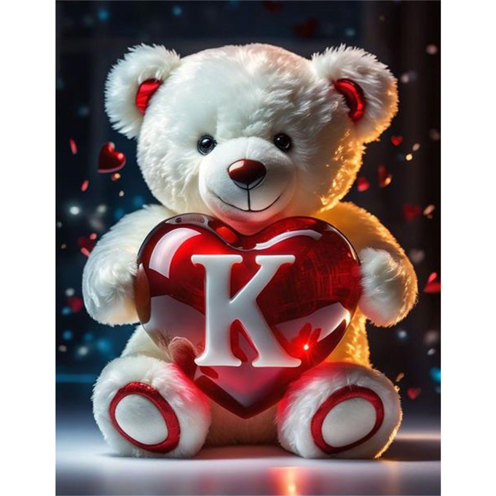 Diamond Painting - Full Round - Love letter bear K (35*45CM)