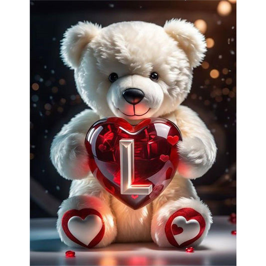 Diamond Painting - Full Round - Love Letter Bear L (35*45CM)