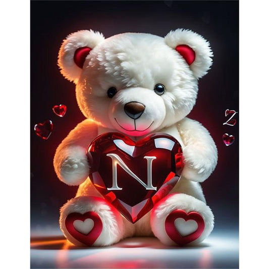 Diamond Painting - Full Round - Love Letter Bear N (35*45CM)