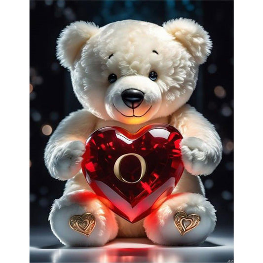 Diamond Painting - Full Round - Love Letter Bear O (35*45CM)