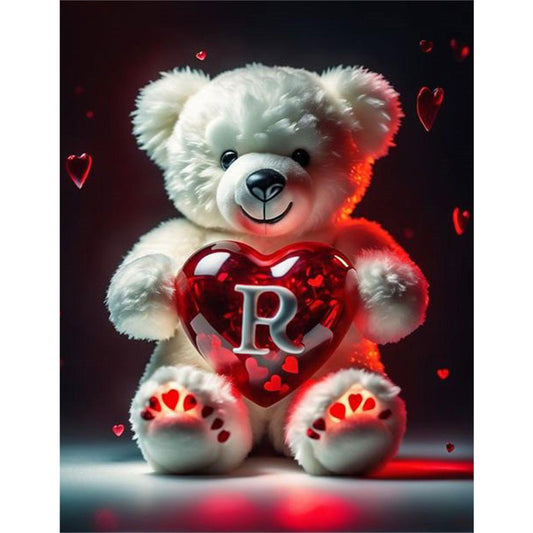 Diamond Painting - Full Round - Love Letter Bear R (35*45CM)
