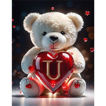 Diamond Painting - Full Round - Love Letter Bear U (35*45CM)