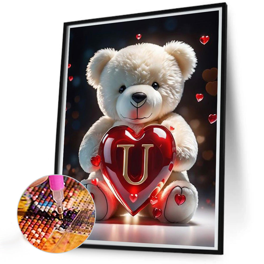 Diamond Painting - Full Round - Love Letter Bear U (35*45CM)