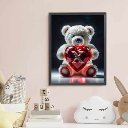 Diamond Painting - Full Round - Heart Letter Bear X (35*45CM)