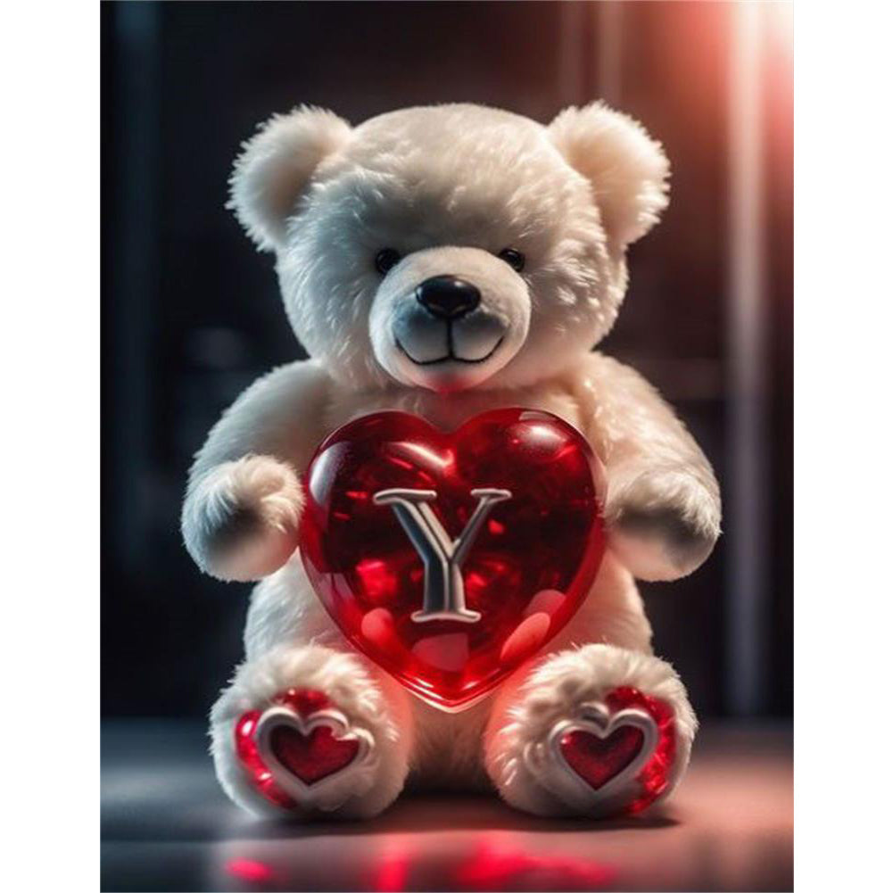 Diamond Painting - Full Round - Love Letter Bear Y (35*45CM)