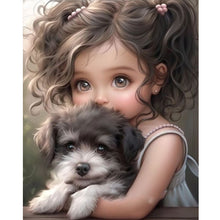 Load image into Gallery viewer, Diamond Painting - Full Round - sweet girl (40*50CM)
