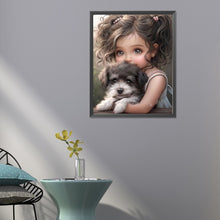 Load image into Gallery viewer, Diamond Painting - Full Round - sweet girl (40*50CM)
