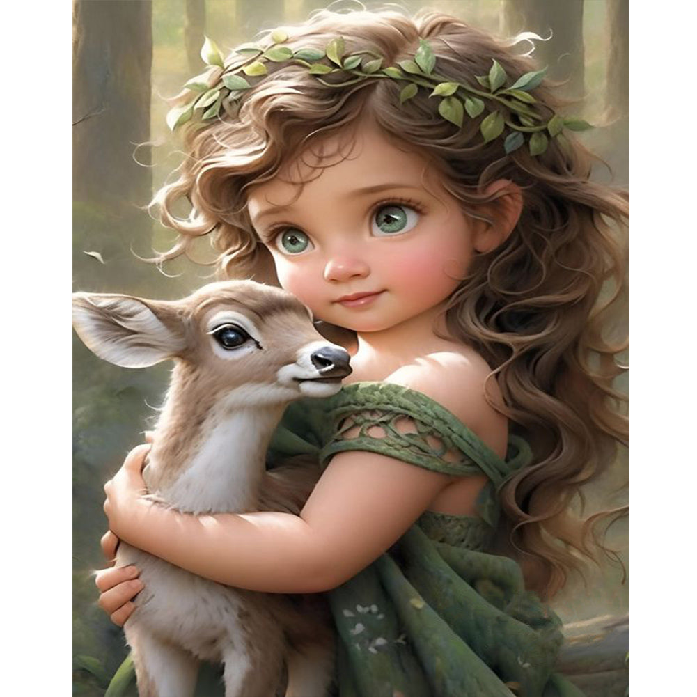 Diamond Painting - Full Round - sweet girl (40*50CM)