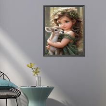 Load image into Gallery viewer, Diamond Painting - Full Round - sweet girl (40*50CM)
