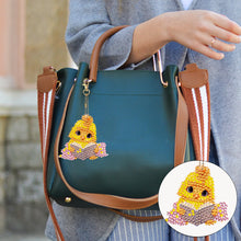 Load image into Gallery viewer, 5 Pcs Double Sided Diamond Painting Keychain for Beginners Adult(Animal Reading)
