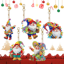Load image into Gallery viewer, 5 Pcs Double Sided Diamond Painting Keychain for Beginners Adults (Garden Gnome)
