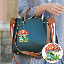 Load image into Gallery viewer, 5 Pcs Double Sided Diamond Painting Keychain for Beginners Adult (Mushroom Frog)
