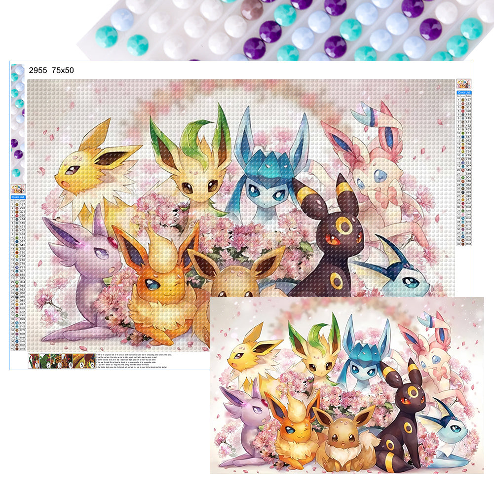 Diamond Painting - Full Round - Pokemon (75*50CM)